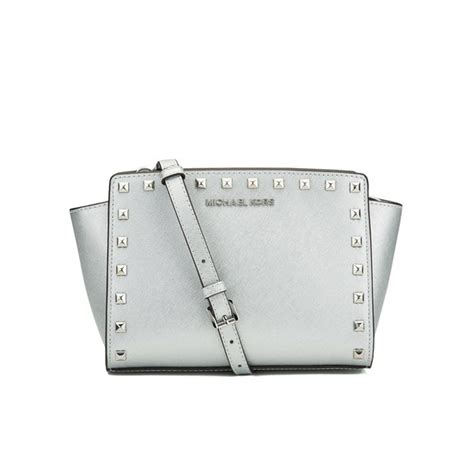 michael kors silver crossbody